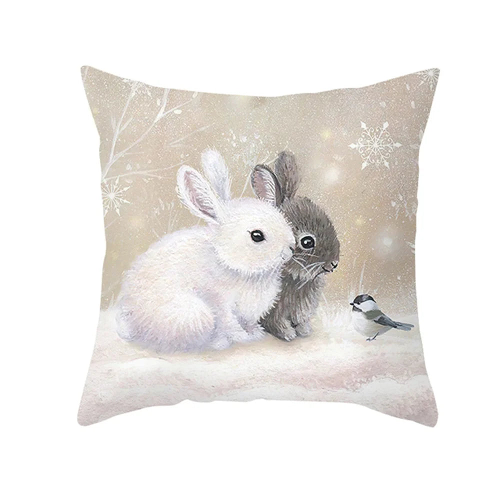 45CM Merry Christmas Cushion Cover Pillowcase 2023 Christmas Decorations for Home Ornament Happy New Year Christmas Decor 2022