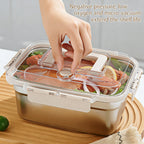 Leakproof Stainless Steel Bento Box Large Capacity Microwave Safe Portable Lunch Box Food Storage Container