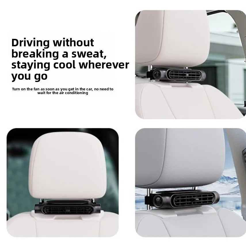 New Cross-border Car Seat Fan, Powerful Car Cooling Fan, Usb-powered Small Fan For The Back Of The Car Seat