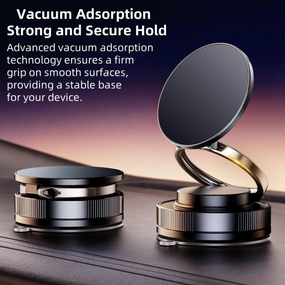 Upgraded 360°Vacuum Magnetic Phone Holder, Magnetic Car Phone Mount, Hands-Free Suction Cup Phone Holder for Car/Gym/Mirror