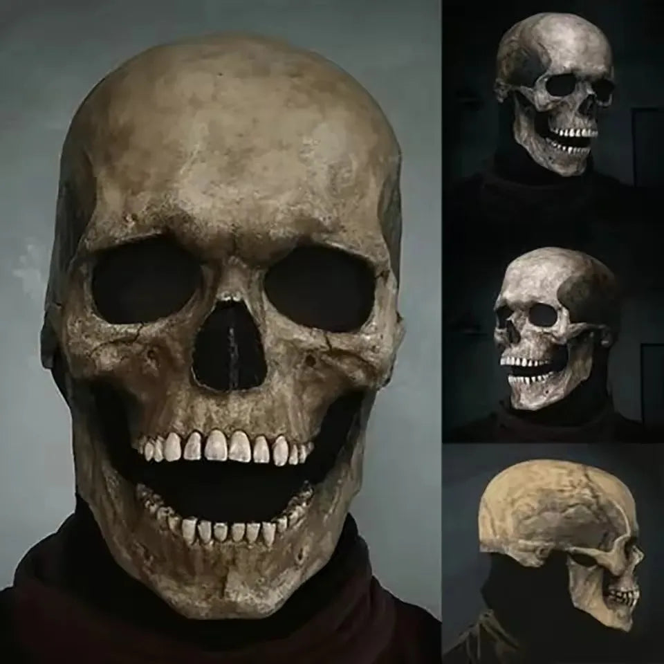 Halloween Mask Latex Scary Horror Decoration Full Head Skull Mask Helmet Cosplay Jaw Masque Gifts Party Costume Pro Mask