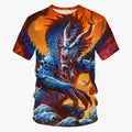 Summer New Cool 3D Dragon Printed Fashion Men's Round Neck Short Sleeve T Shirt Funny Kids T shirt Size100-6XL Oversized