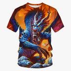 Summer New Cool 3D Dragon Printed Fashion Men's Round Neck Short Sleeve T Shirt Funny Kids T shirt Size100-6XL Oversized
