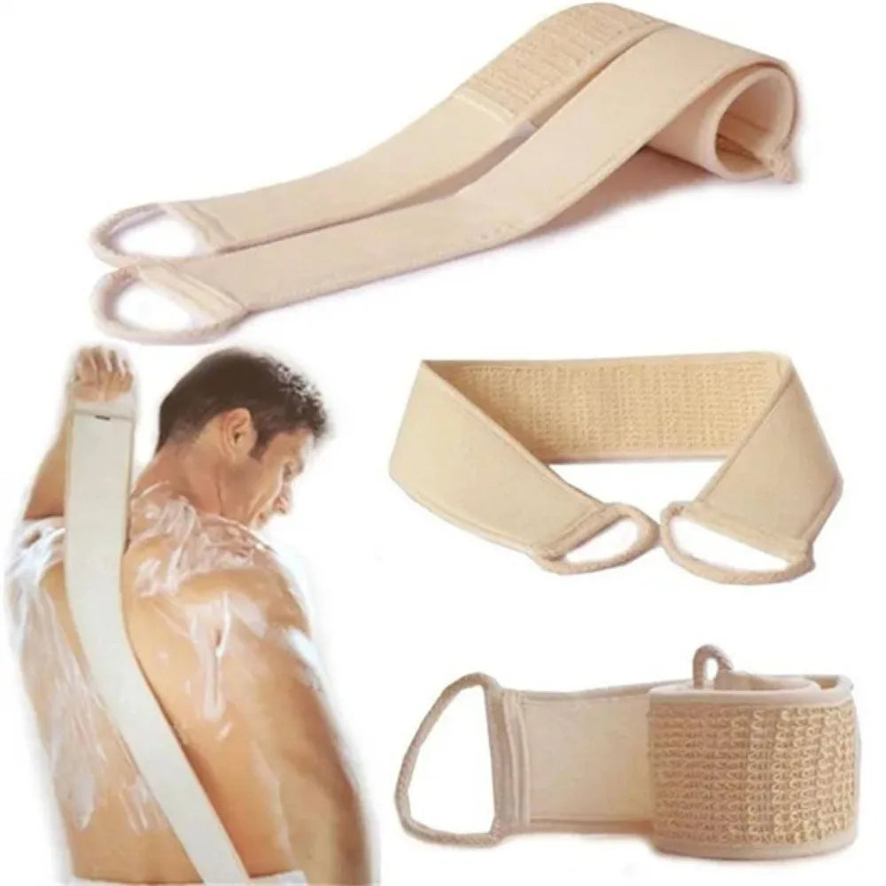 Long Strap Exfoliating Bath Sponge Soft Body Scrubber Washcloth Dead Skin Removal Tool For Shower Spa Daily Skin Care