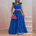 Skirt Y2k Two Piece Set Womans Clothing New 2026 Spring/Summer Elegant Sexy Collage Sleeveless Top and Longuette Suits Female