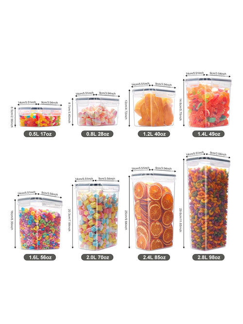 24/48pcs，Sealed food storage containers with LIDS - lunch boxes ideal for organizing and storing grains, rice, pasta, tea, nuts