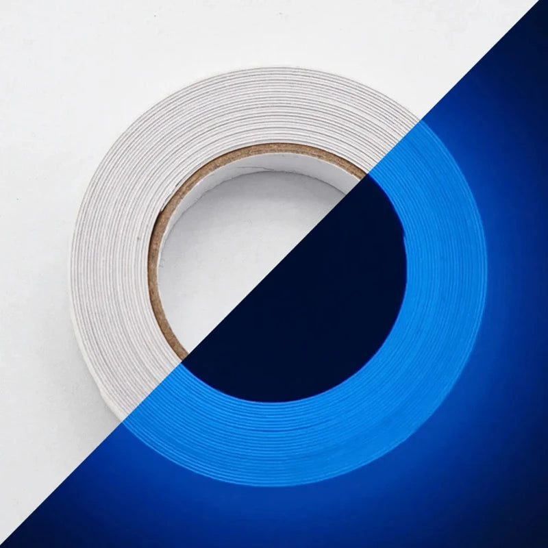 Luminous Tape Blue Self-adhesive Glow Emergency Logo In The Dark Safety Stage Stickers Home Decor Party Supplies Decorative