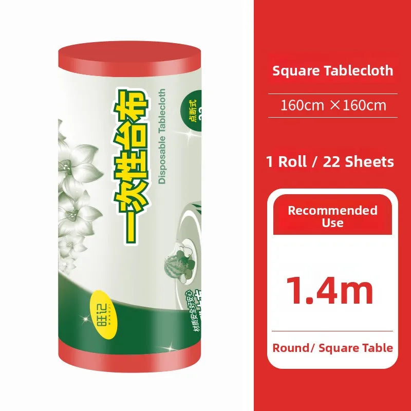 Disposable Plastic Tablecloth Thiened Waterproof Transparent Small Dining Cloth Home Use round Rectangle Square Tablecloth