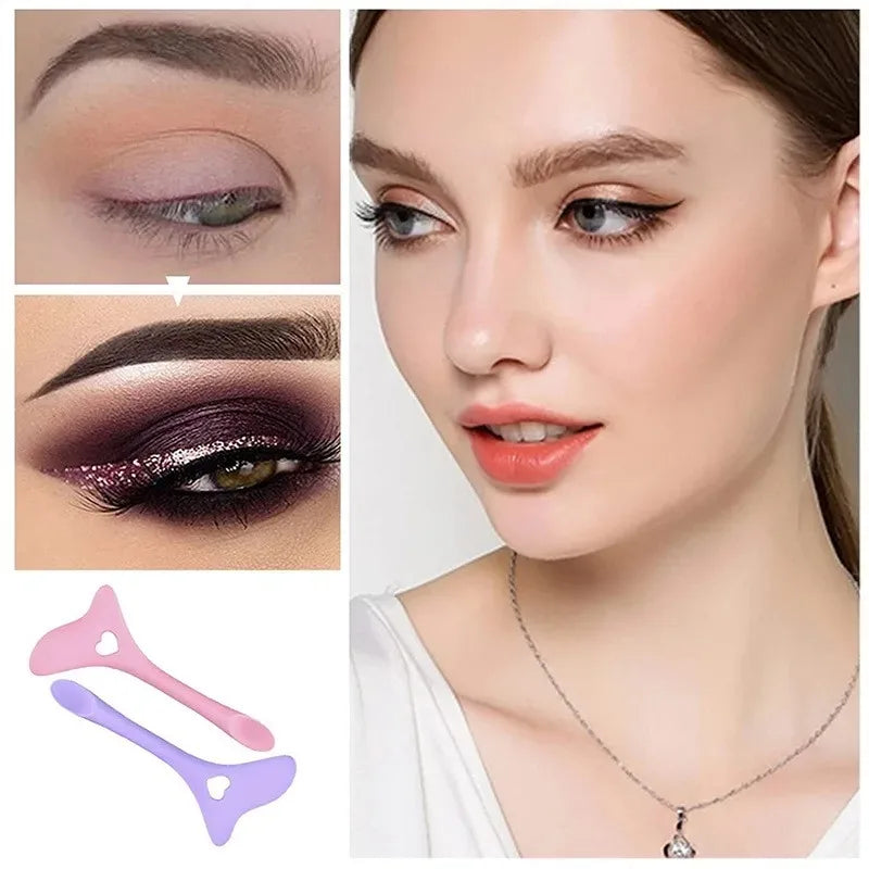 Eyeliner Makeup Stencils 1pc Multi-functional Silicone Eyeliner Aid Tool Drawing Lipstick Wearing Aid Face Cream Applicator
