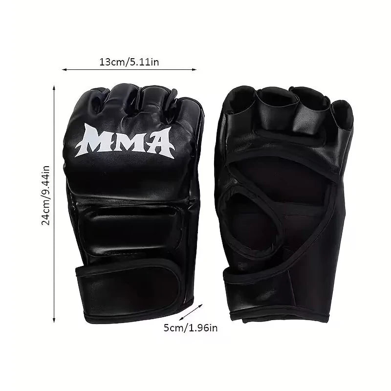 Child Thick Boxing Gloves MMA Gloves Half Finger Punching Bag Kickboxing Muay Thai Mitts Professional Boxing Training Equipment