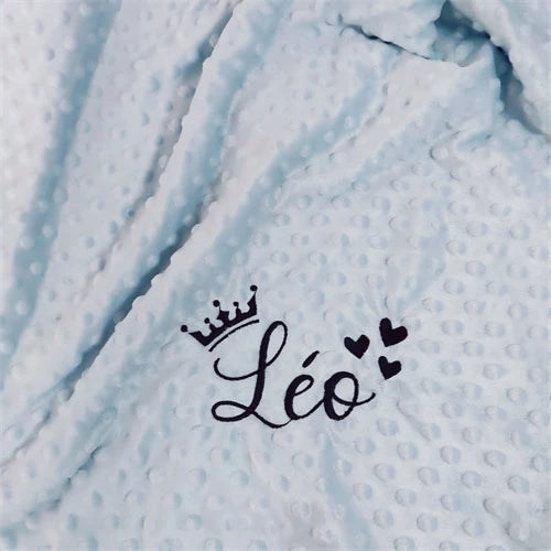 Personalized Baby Blanket with Name for Newborn Boys and Girls Custom Minky Fleece Toddler Crib Stroller Blanket Birthday Gift