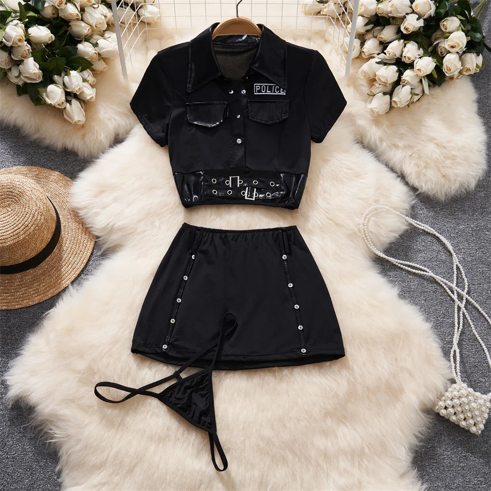 Valentine Party Sleepwear Combination Catsuits Slim Intimate Erotic Mesh Strappy Rompers Women Bodysuits Lingerie Sexy Sets