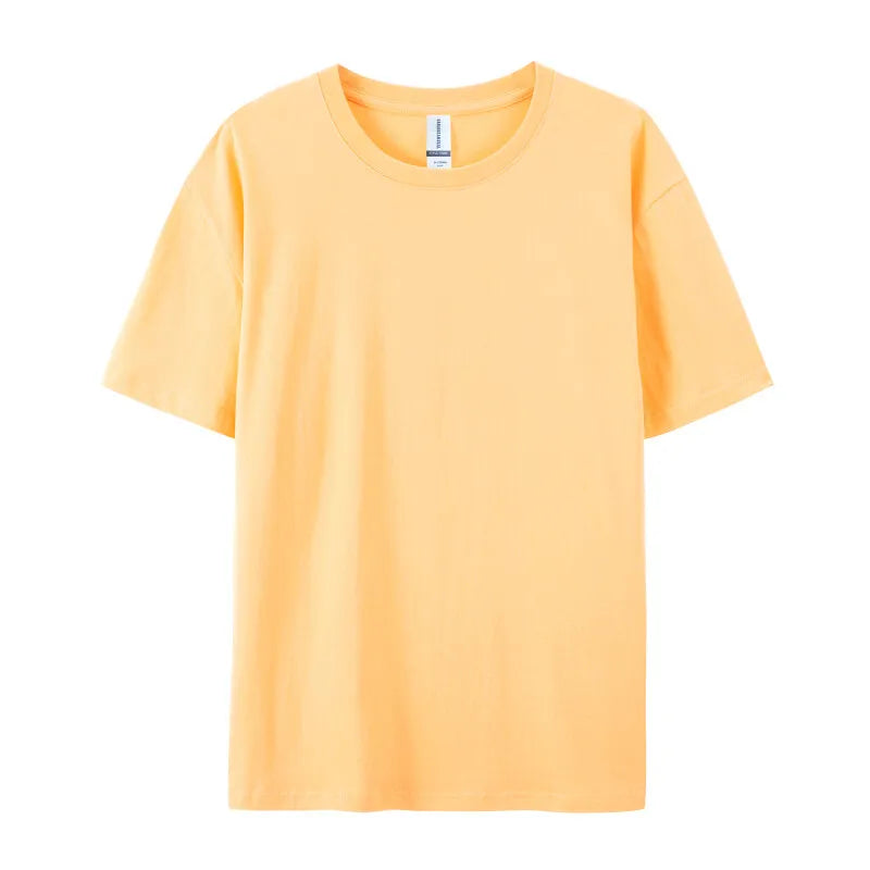 Free printing 180Gsm 100% Cotton Short Sleeve Tops Tee  Custom Order Choice Yourself Unisex O-Neck Men T-Shirt Plus Size S-6XL