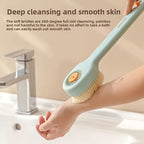 1pc Liquid Filled Soft Long Handle Hair Bath Brush, with A Back Rubbing Tool and A Long Handle for Showering Bath Accessories