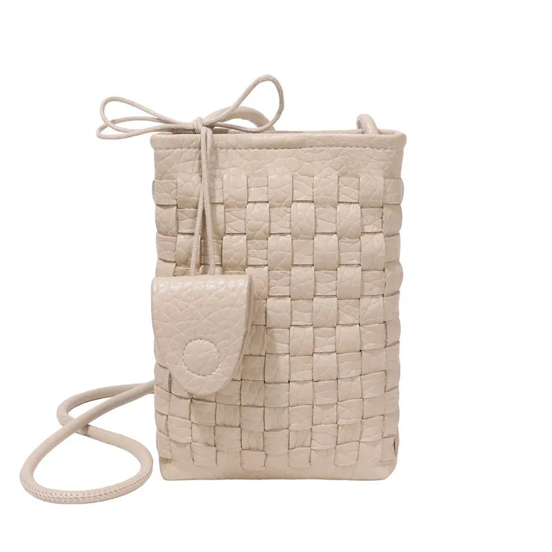 Women's Bag PU designer luxury bags woman 2026 Shoulder bags Fashion niche woven minimalist crossbody bag Wallet