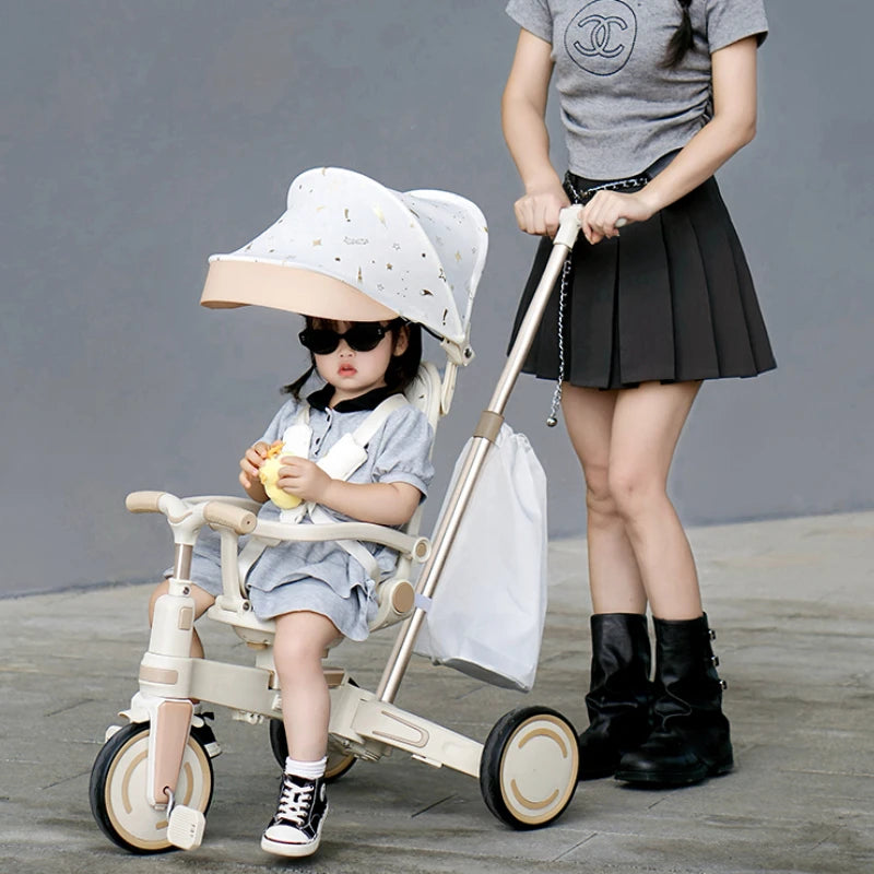 Lightweight three-wheeled baby stroller Two-way seat Multifunctional children's pedal tricycle Lightweight children's bicycle
