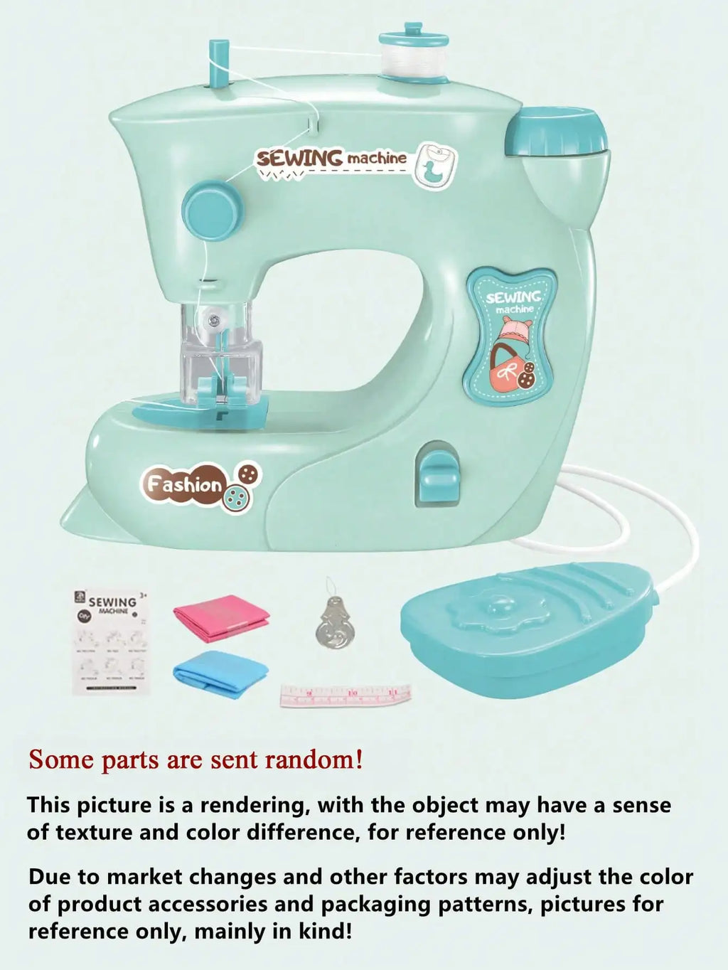 Electric Sewing Machine Toy, Mini Diy Simulation Sewing for Girls Kids 3+ Easy Beginners Toys Play Home Parenting