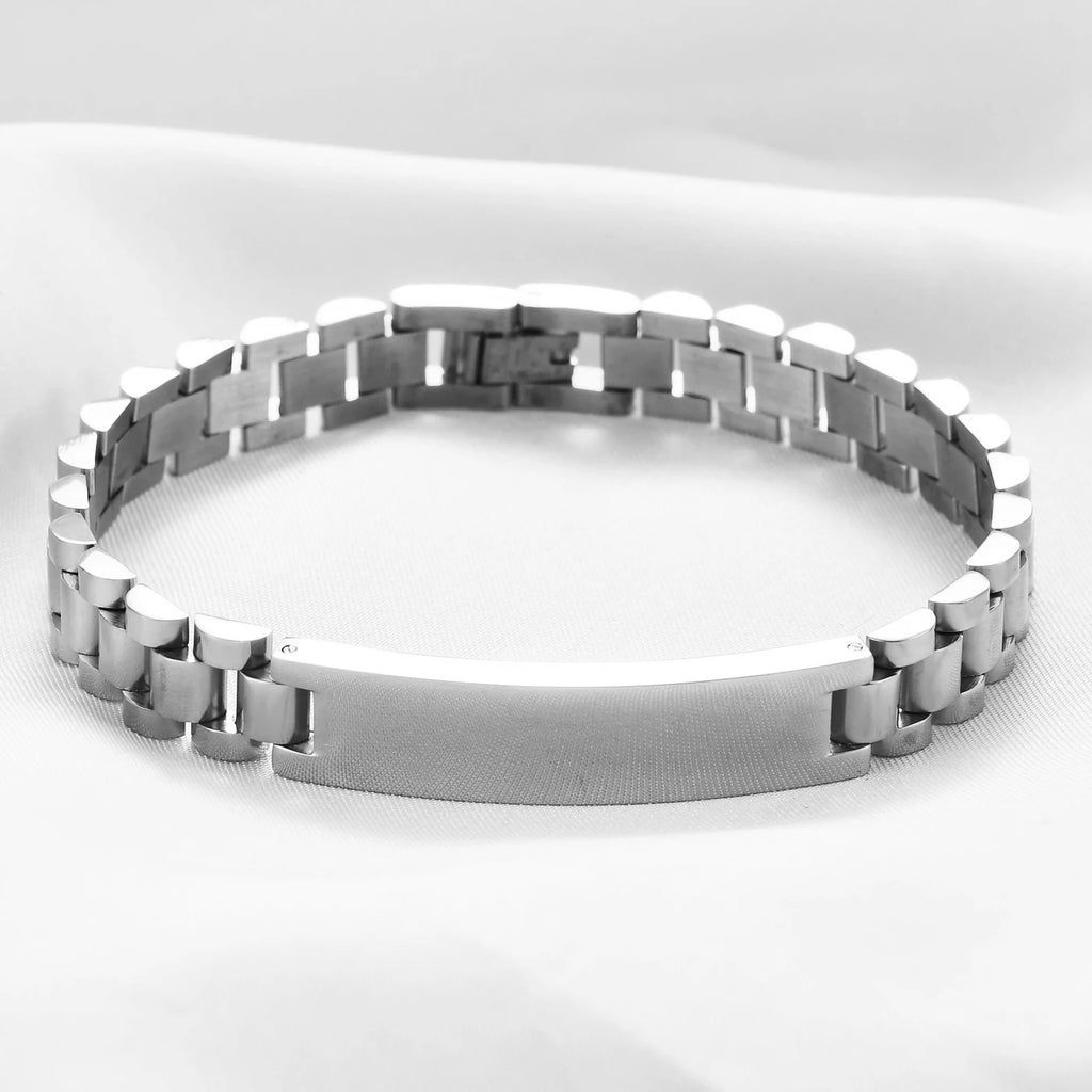 New Fashion Watch Chain 10mm Smooth Titanium Steel Bracelet for Men Customizable Personalized  Male Gentleman Business Gift