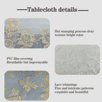 Lace thickened tablecloth rectangular waterproof oil resistant stain resistant European dining table cloth