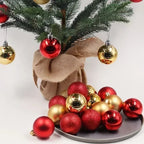 24 Pcs 3/4/6CM Christmas Balls Big Ball Christmas Tree Pendant Ornaments for Party Decor 2025 New Year Navidad Gifts Accessory