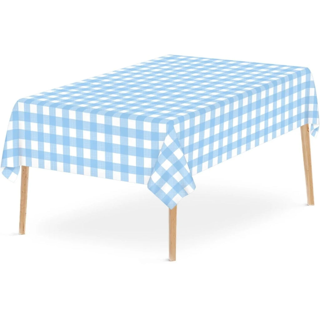 137x274cm thick plastic tablecloth waterproof disposable PP rectangular restaurant party wedding decoration checkered tablecloth