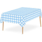 137x274cm thick plastic tablecloth waterproof disposable PP rectangular restaurant party wedding decoration checkered tablecloth