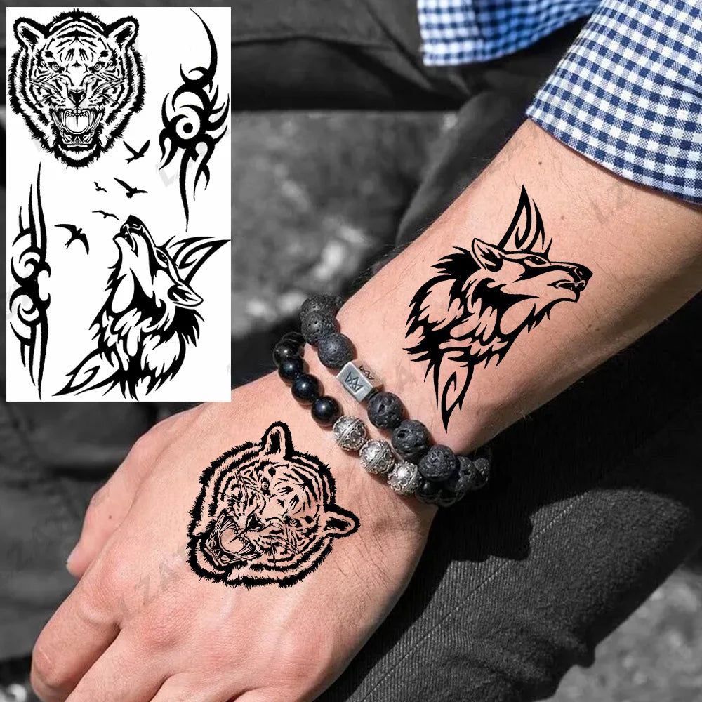 Realistic Eye Flower Temporary Tattoos For Woman Adults Rose Butterfly Tiny Fake Tattoo Sticker 3D Finger Waterproof Tatoos