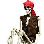 Halloween Realistic Body Bones Life Size Human Skeleton With Posable Joints Simulation Skull Ornament Haunted House Horror Props