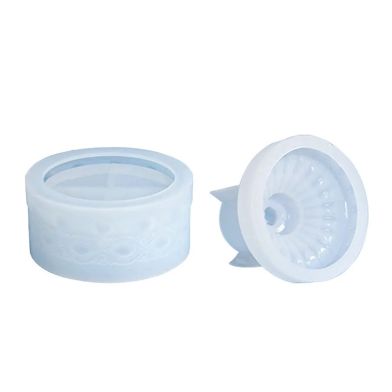 Silicone Mold For Cement With Lid Handmade Container Jars Box Resin Epoxy Mold Storage Box For DIY Jewelry Making Crafts
