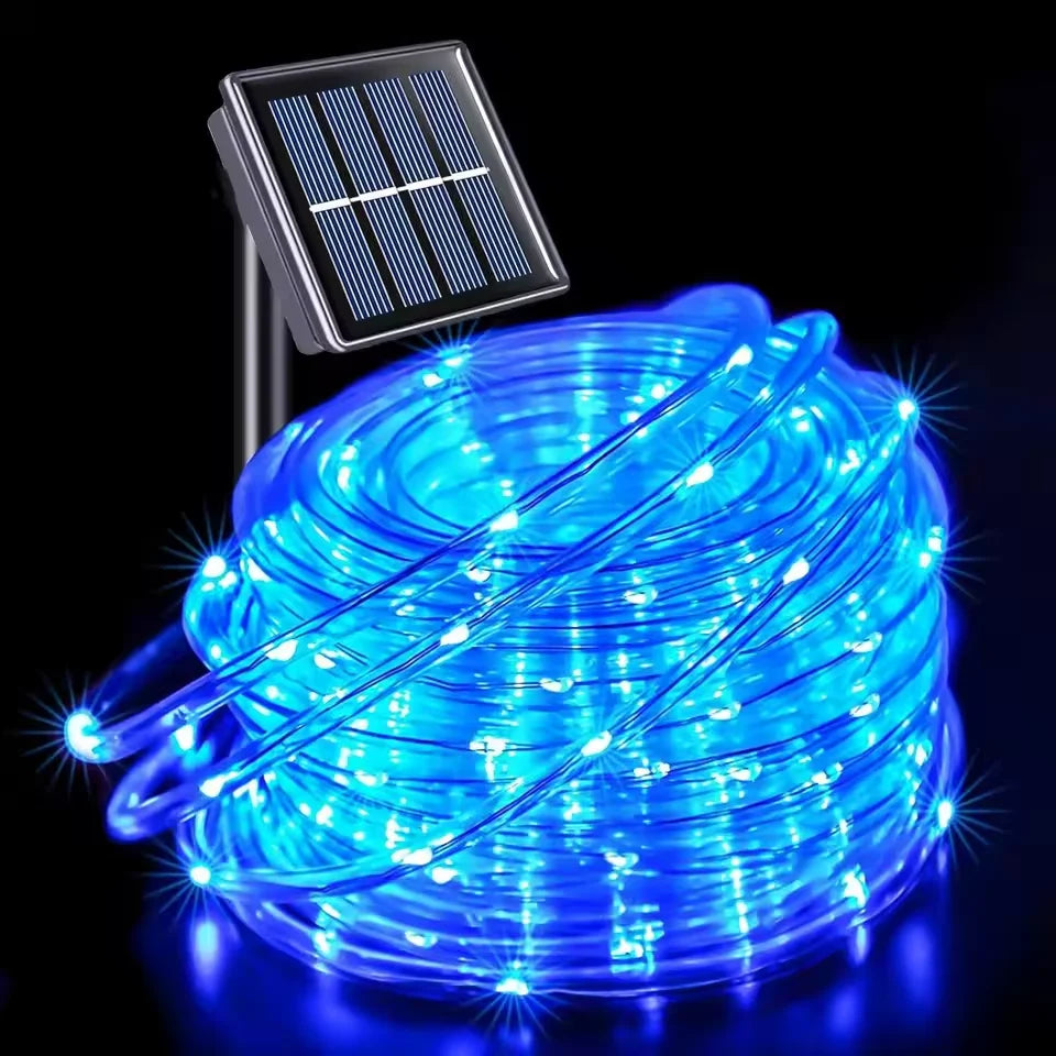 LED Solar Rope Lights Outdoor 50/100/200LEDs 8 Modes waterproof String lights for Garden Christmas Halloween Weddings Decor