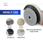 SHDIATOOL 6pcs 100mm Diamond Flexible Wet Polishing Pads Set For Stone Ceramic Tile White Bond Sanding Discs Grit50-buff Grinder