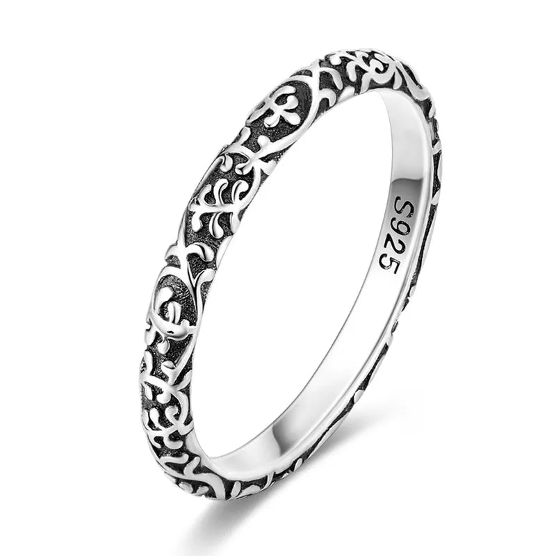Original 925 Silver Sparkling Zircon Ring Stackable Classic Shine Stone Round Rings For Women Wedding Anniversary Jewelry Gift