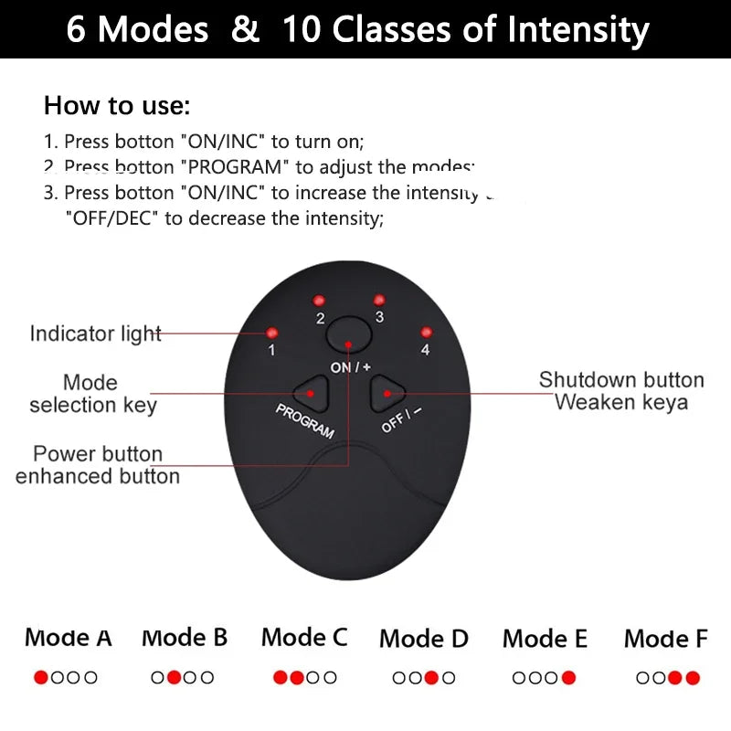 New EMS Muscle Stimulator Abdominal Arm Leg Neck Trainer Muscle Toner Body Training Slimming Massager Fitness Use With Battery