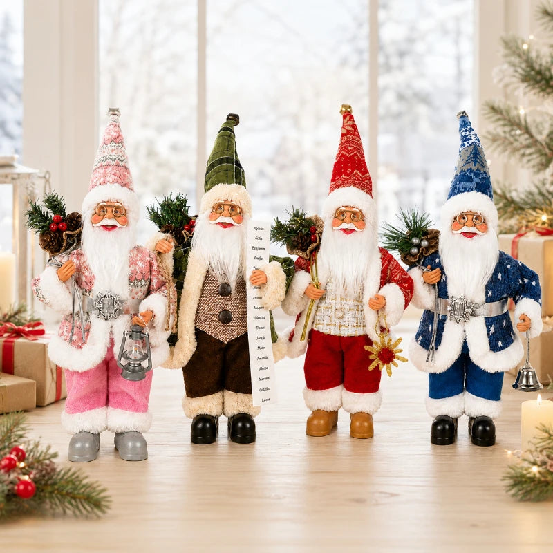 1PC  Santa Claus Ornament Christmas/New Year Home Desktop/Window/Fireplace Decoration Creative Festive Atmosphere Decoration