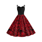 Halloween Costume Girl Fancy Skeleton Rose Print Dress Halloween Ghost Bride Vampire Cosplay Dress Kids Carnival Party Clothes