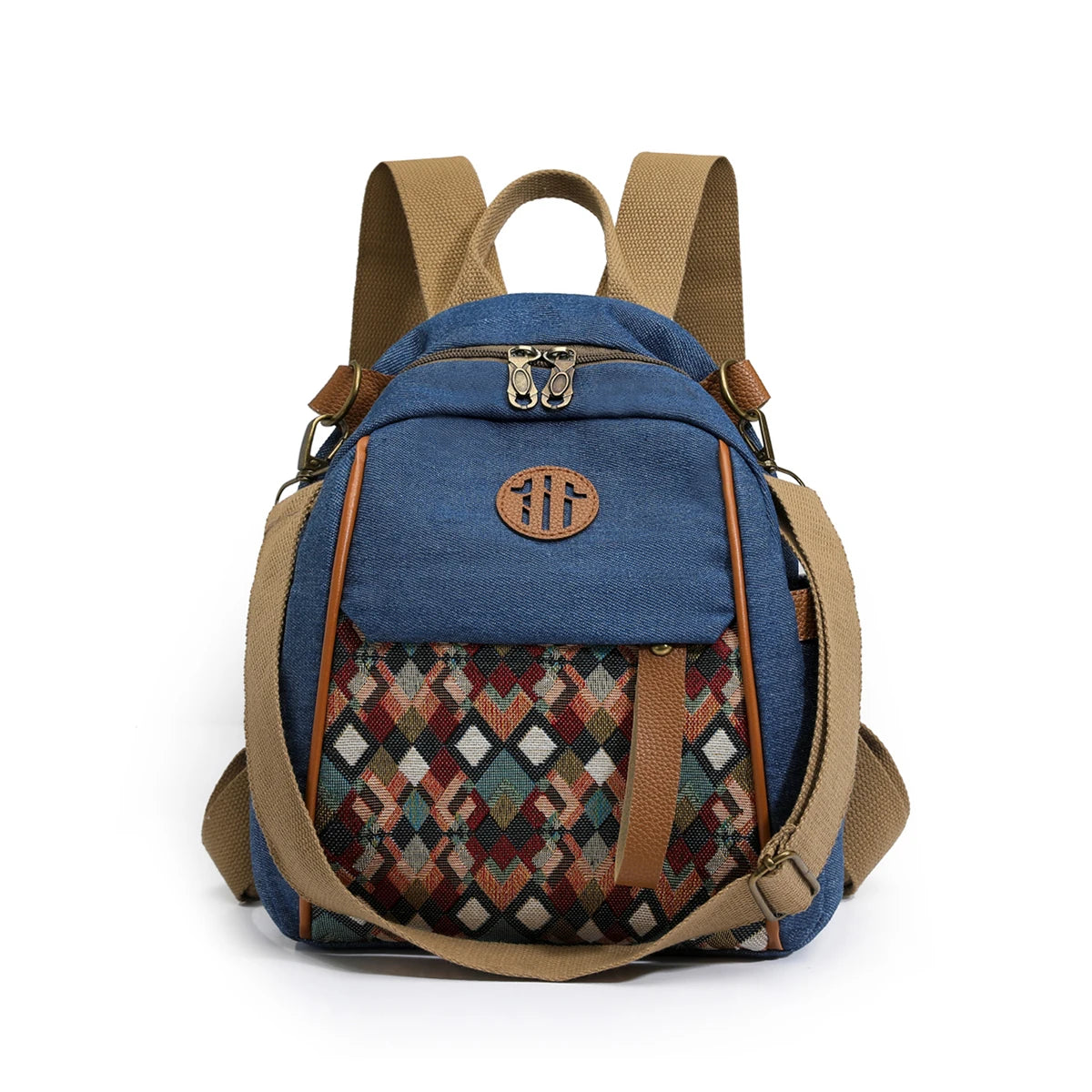 Women's Bags 2026 New Canvas Women's Crossbody Bag Single Shoulder Small Square Bag Trendy Mom Bag Ethnic Style