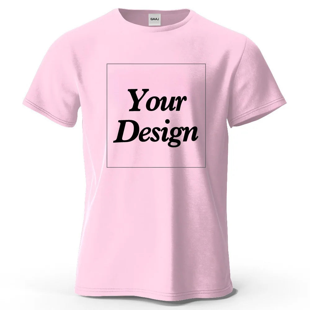 Custom T shirt Customized tshirt Personalized Tee Shirt Diy Print Your Photo Brand Logo Text Men Women 100% Cotton Premium Gift