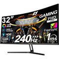 32 Inch Curved 240Hz Gaming Monitor High Refresh Rate, FHD 1080P Gaming PC Monitor HDMI DP1.4, Curved 1500R, 1Ms MPRT, HDR