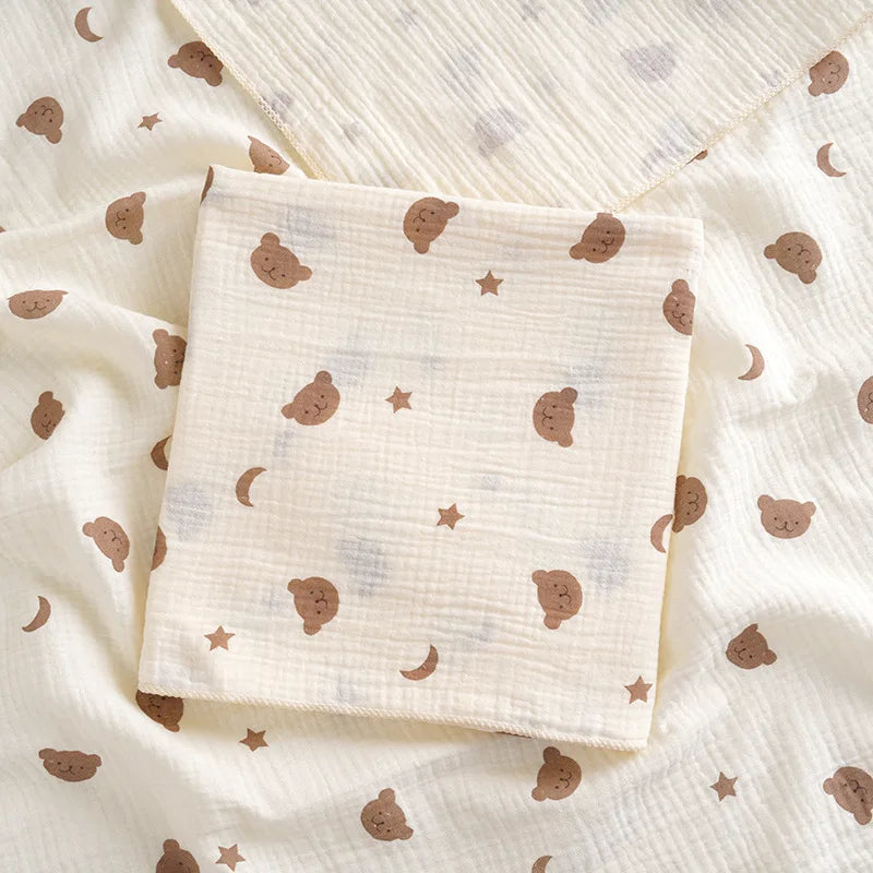 Baby Receive Blanket for Newborn Cotton Muslin Swaddle Blanket Bedding Infant Bath Towel Baby Items Mother Kids