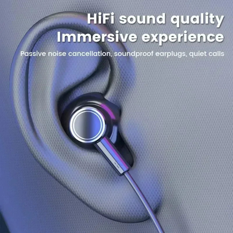 New Wireless Earphones Bluetooth 5.3 Neckband Headphones Gaming LED Display HIFI Headset Sports TWS Earbuds With Mic TF Card