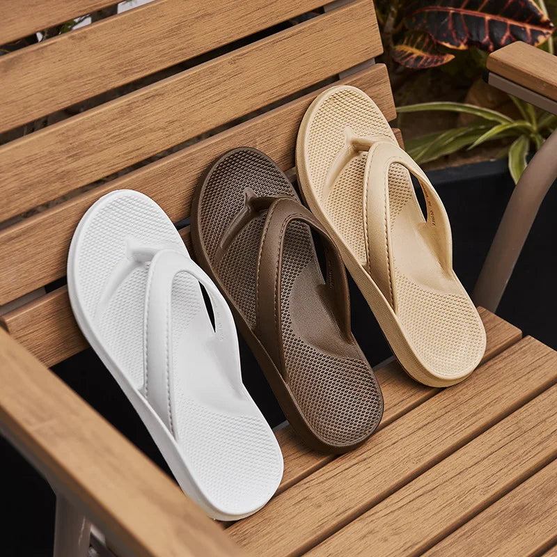 Women's Flip Flops Trendy Soft Sole Anti-slip Breathable Versatile for Any Outfit Men Beach Leisure Slippers Couple Shoes