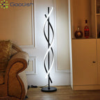 Modern Simplicity Luxury Vertical Geometric Line LED Floor Lamps Art Hand Knitted Lights for Bedroom Home Decoration Chandelier