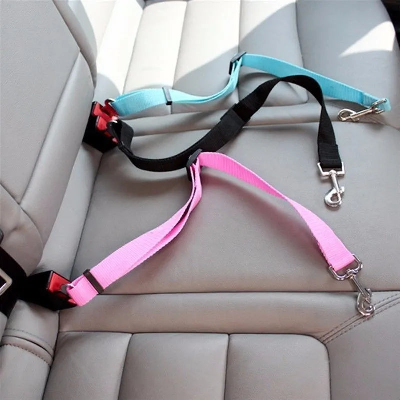 Cat Car Seat Belt Dog Accessories Adjustable Harness Lead Leash Small Medium Travel Clip Puppy Collar Leash Pet Items Dog Harness