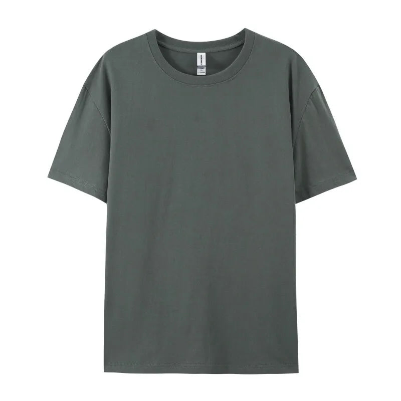 Free printing 180Gsm 100% Cotton Short Sleeve Tops Tee  Custom Order Choice Yourself Unisex O-Neck Men T-Shirt Plus Size S-6XL