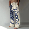 Loose And Casual men's New Bamboo Leaf 3D Printed sweatpants, Versatile And Fashionable Pocket Drawstring Sports Pants