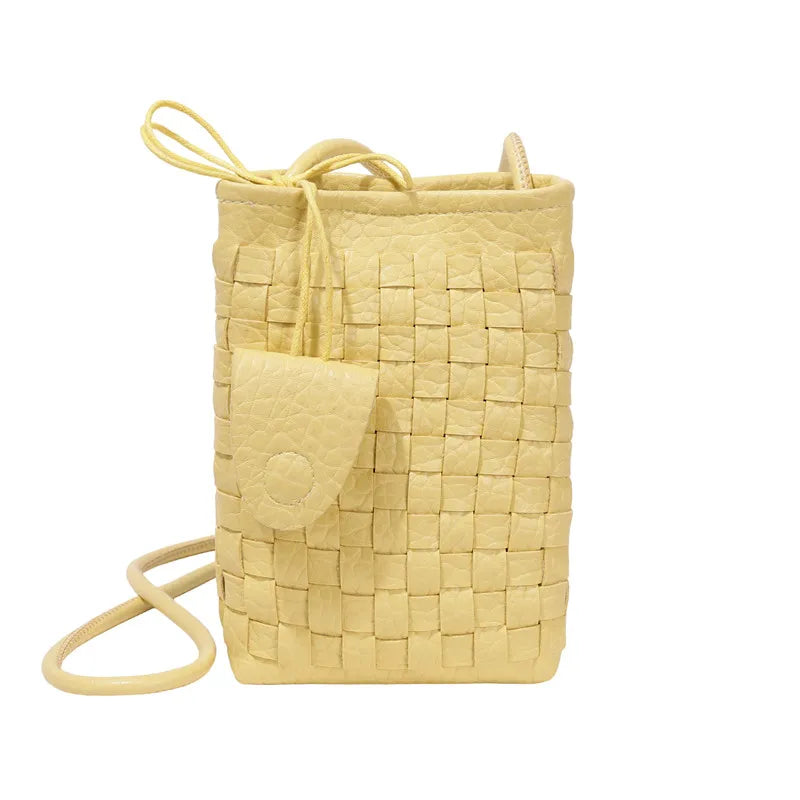 Women's Bag PU designer luxury bags woman 2026 Shoulder bags Fashion niche woven minimalist crossbody bag Wallet