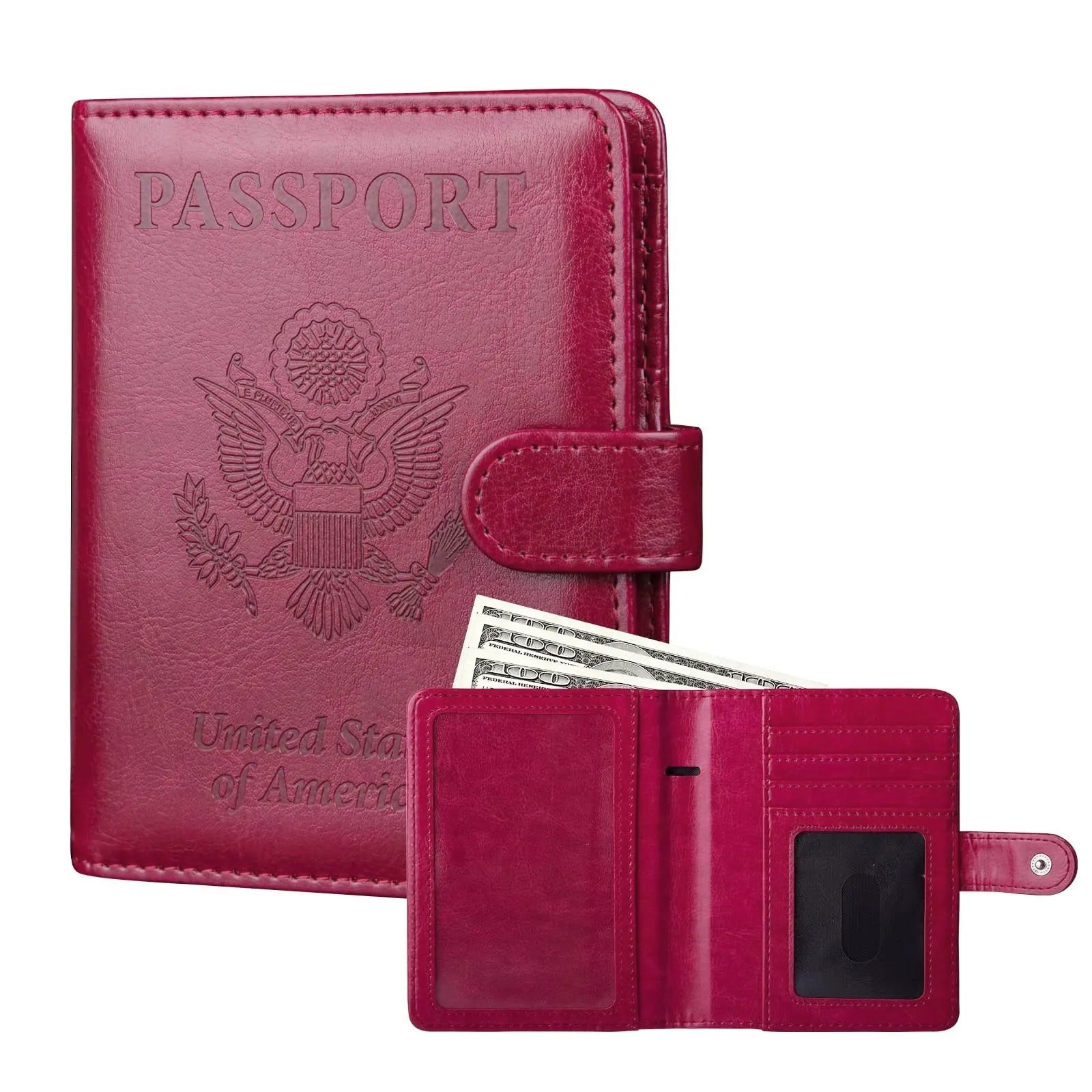 Passport Holder Cover Case RFID Blocking Travel Wallets Card Case for Women Men