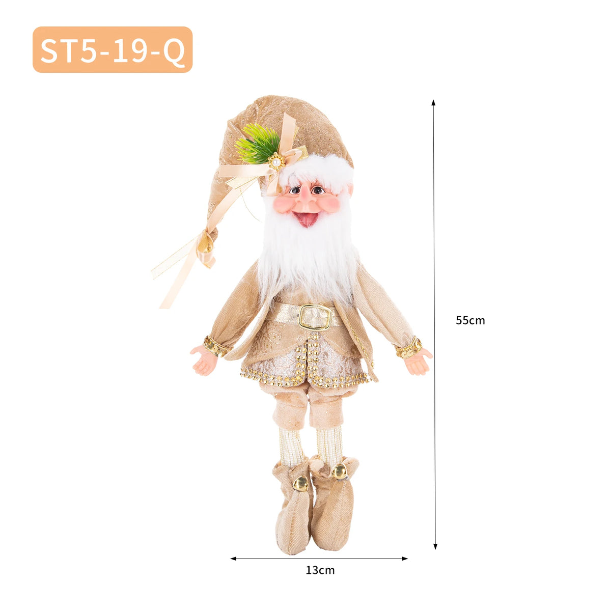 Christmas Decoration Santa Claus Statue Standing Elf Doll Decoration Christmas Tree Pendant Home Merry Christmas New Year Gift