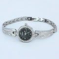 1PCs Classic Vintage Business Women Wristwatch Sliver Quartz Watch Bracelet Watches Party Office Christmas Gifts