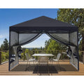 10x10 Outdoor Netting Setup with Black Walls